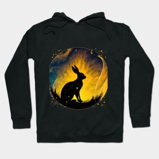 Year of the rabbit chinese zodiac sign yellow sky Hoodie